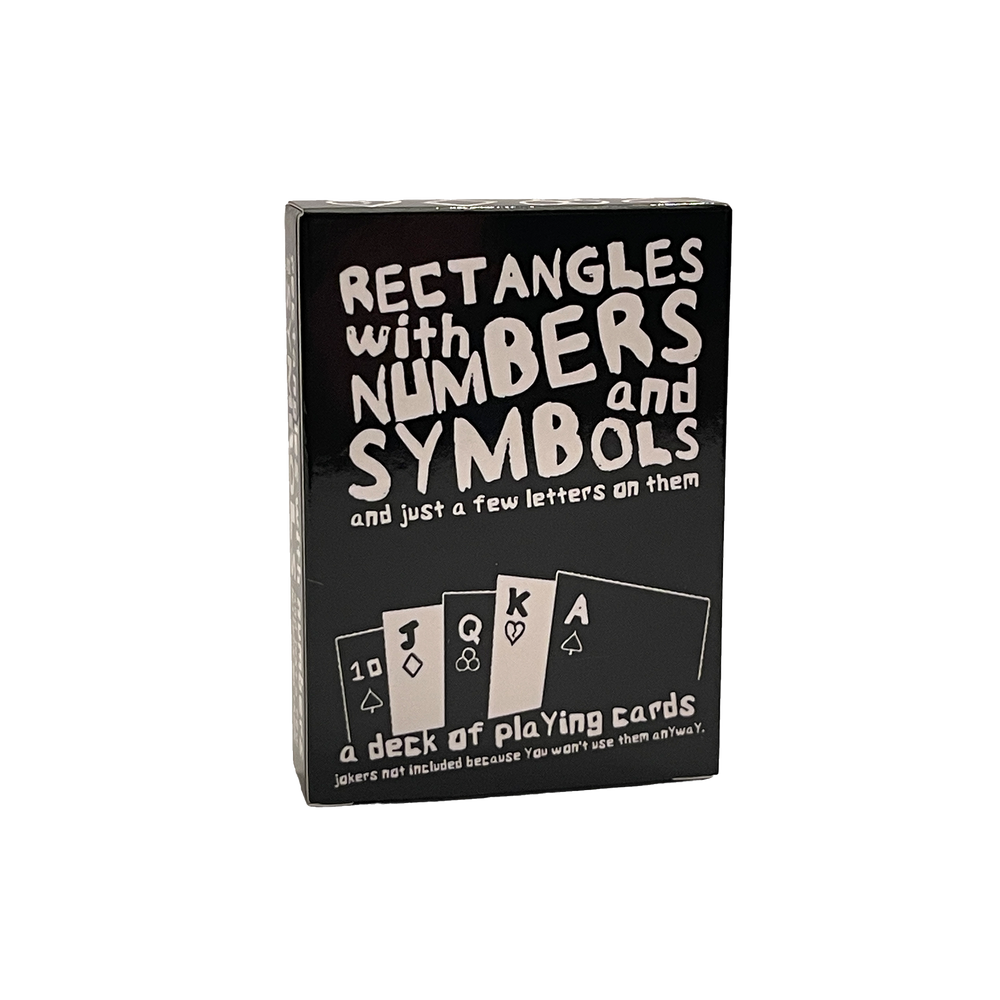 Rectangles With Numbers and Symbols and Just A Few Letters on Them (Online Order Only)