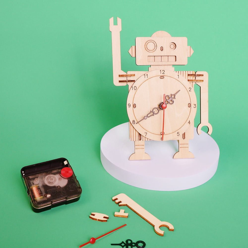 Robot Clock DIY Kit, Educational STEM Toy (ONLINE ORDER ONLY)