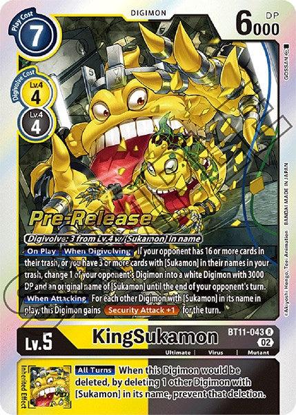 KingSukamon [BT11-043] [Dimensional Phase Pre-Release Promos] (ONLINE ORDER ONLY)
