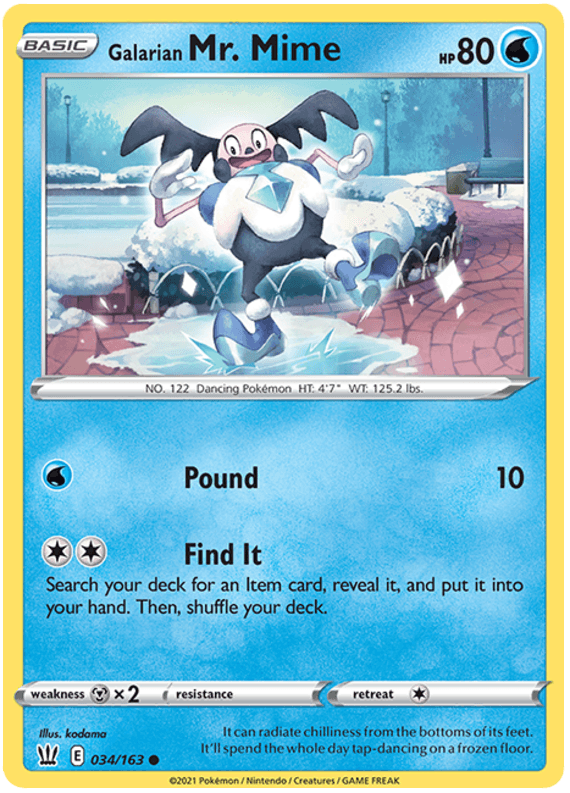 Galarian Mr. Mime (034/163) [Sword & Shield: Battle Styles] (Online Only)