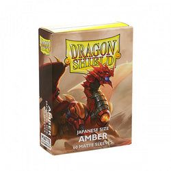 Dragon Shield: Japenese Size 60ct Sleeves - Amber (Matte) (ONLINE ORDER ONLY)