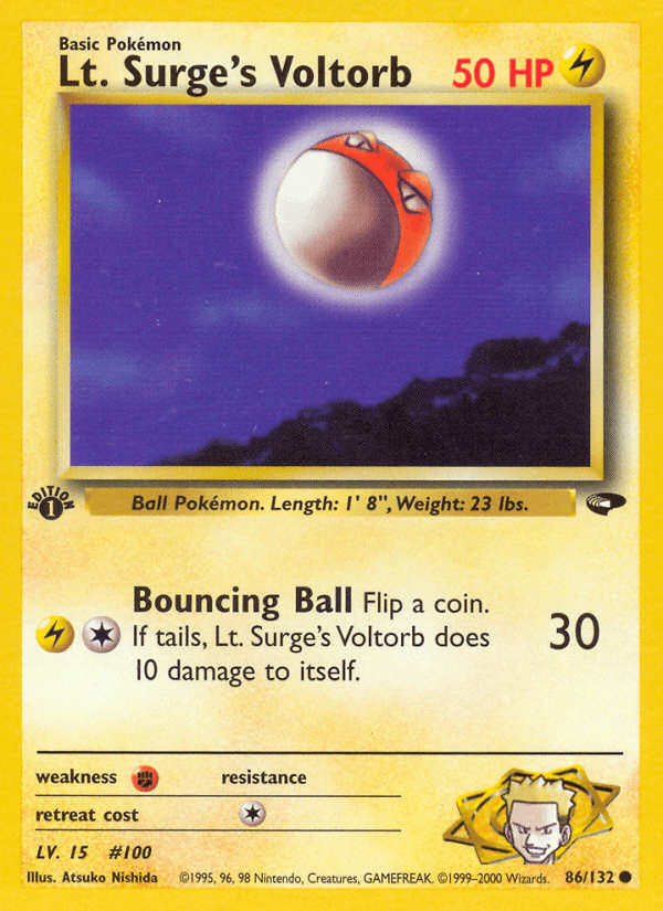 Lt. Surge's Voltorb (86/132) [Gym Challenge 1st Edition] (Online Only)