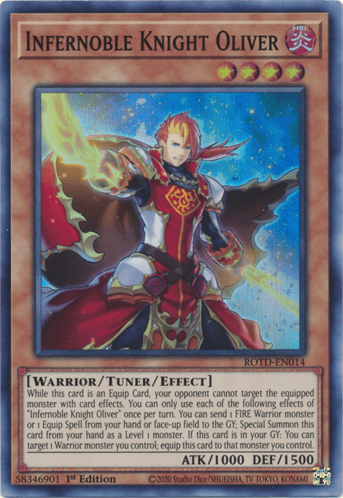 Infernoble Knight Oliver [ROTD-EN014] Super Rare (ONLINE ORDER ONLY)