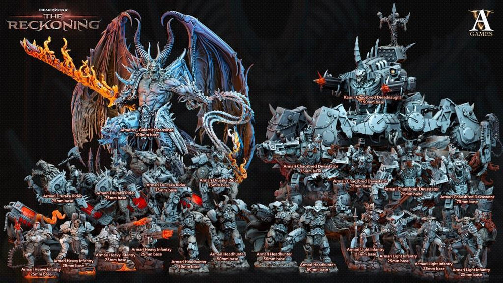 3D Printed Archvillain Games Armari Druraka Riders Demonstar - The Reckoning 28 32mm D&D (Online Only)