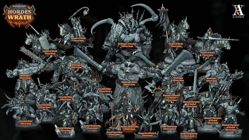 3D Printed Archvillain Games Bloodbringers - Hordes of Wrath Harbinger of Gorkal 28 32mm D&D (Online Only)