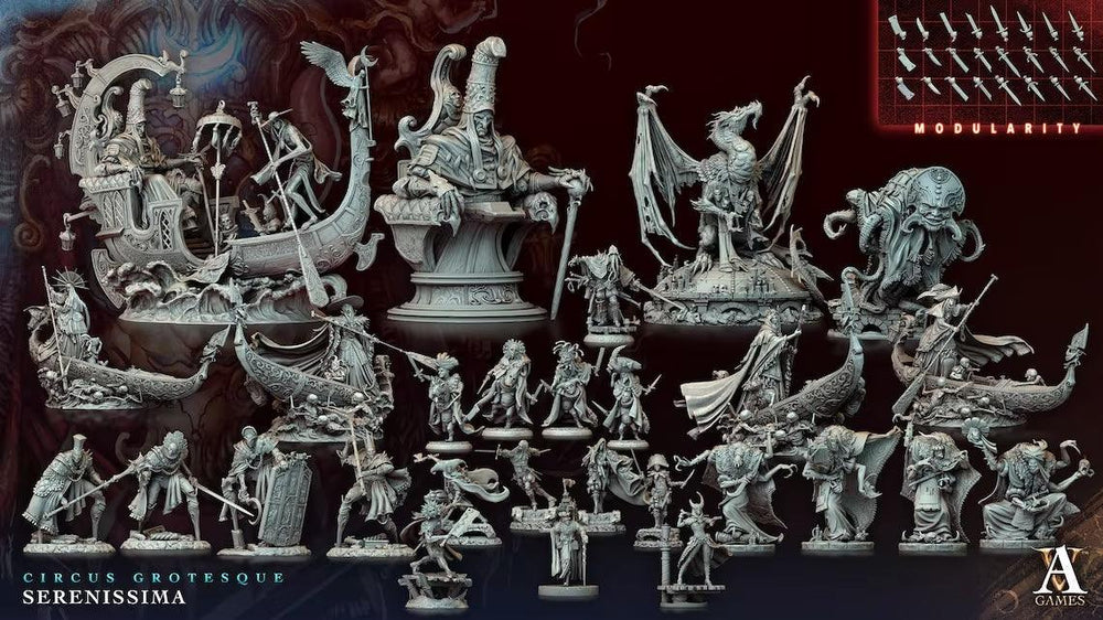 3D Printed Archvillain Games Circus Grotesque - Serenissima Schiavoni 28 32mm D&D (Online Only)