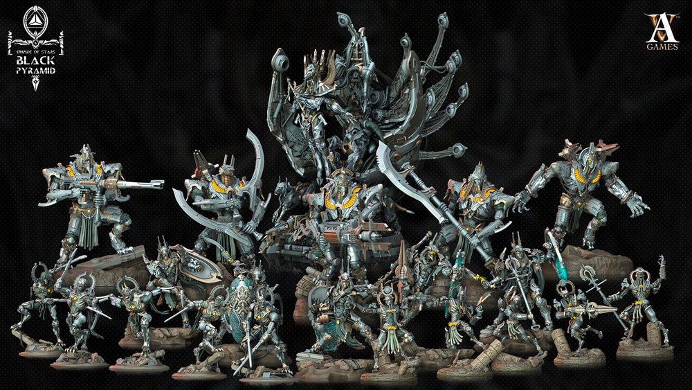 3D Printed Archvillain Games Empire of Stars - Black Pyramid Keteph Ankhesh 28 32mm D&D (Online Only)