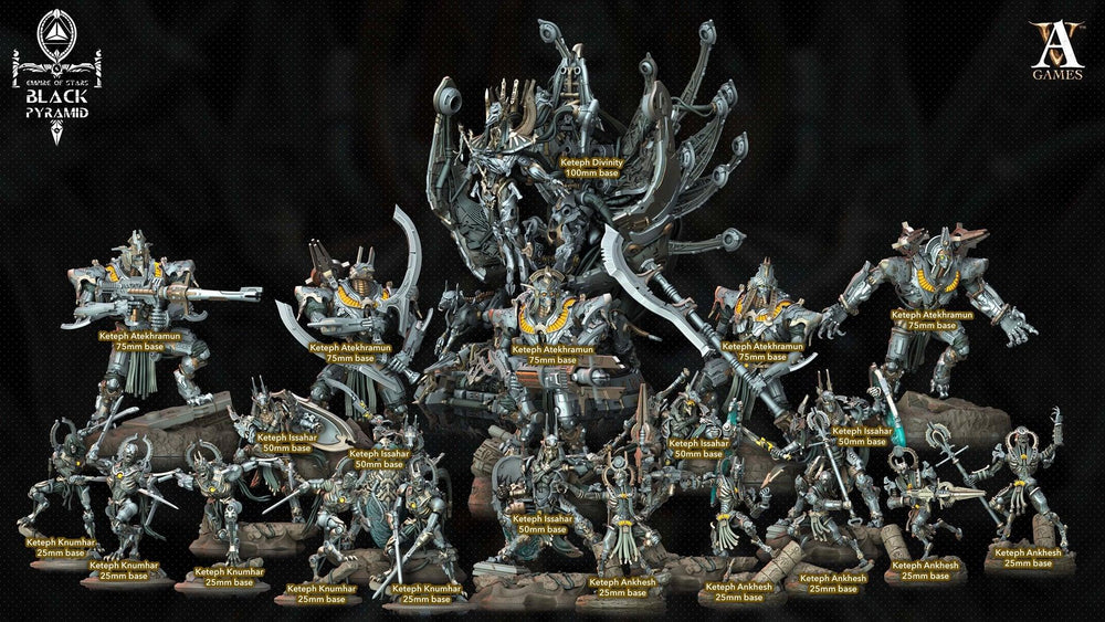3D Printed Archvillain Games Empire of Stars - Black Pyramid Keteph Issahar 28 32mm D&D (Online Only)