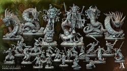 3D Printed Archvillain Games Hissing Coils - Fang Dynasty Fangblade Sentinel 28 32mm D&D (Online Only)