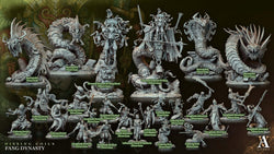 3D Printed Archvillain Games Hissing Coils - Fang Dynasty Immortal Empress Xi-Qing - Bust 28 32mm D&D (Online Only)
