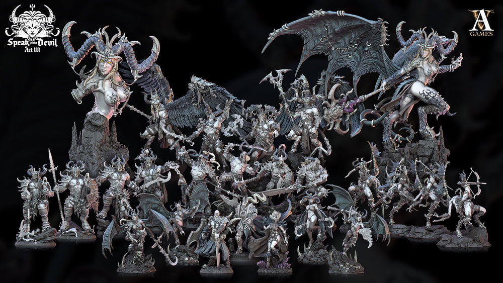 3D Printed Archvillain Games Temptress of Illyravash Set Speak of the Devil Vol. III 28 32mm (Online Only)