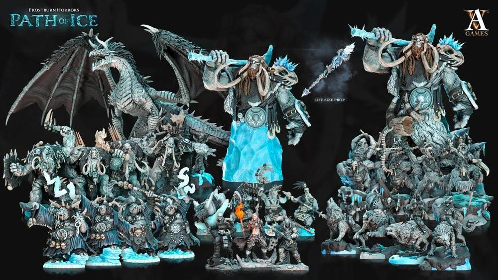 3D Printed Archvillain Games Kailo Hanjarnen - Ice Druid Society Vol. XVIII 28 32mm D&D (Online Only)
