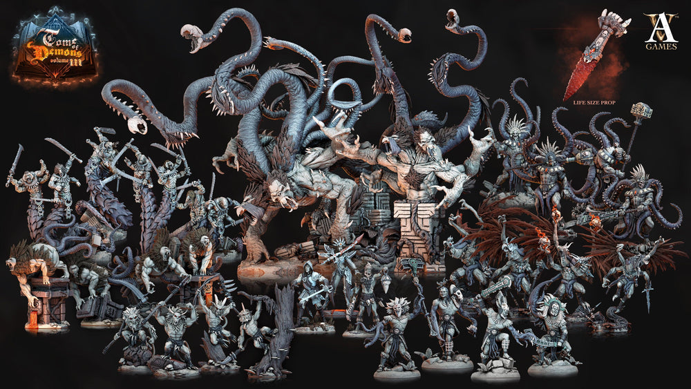 3D Printed Archvillain Games Qyintakla Abominations Tome of Demons 28 32mm D&D (Online Only)