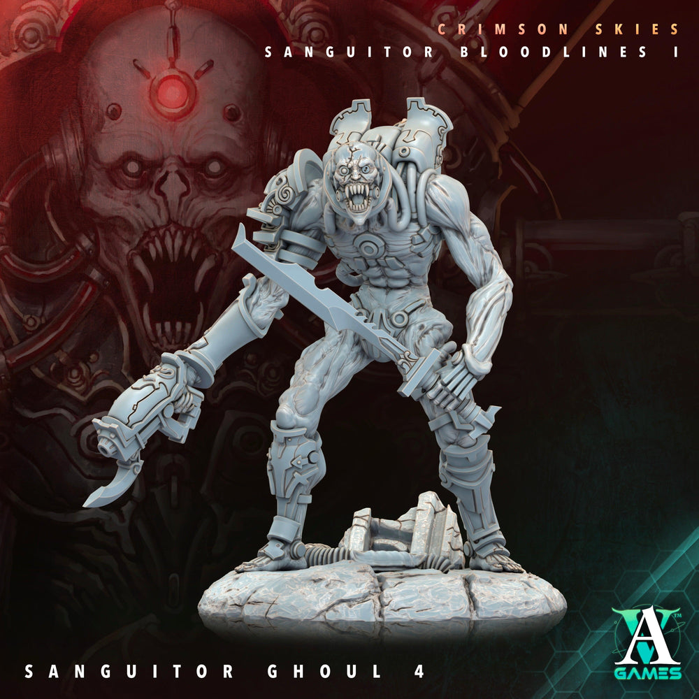 3D Printed Archvillain Games Sanguitor Ghouls Crimson Skies - Sanguitor Bloodlines Bloodright - Anathema 28 32mm D&D (Online Only)
