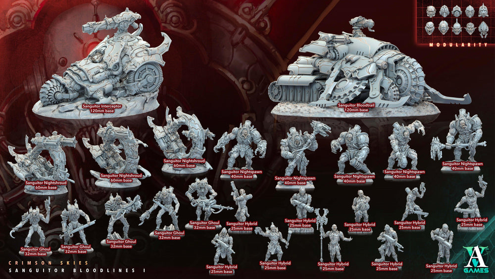 3D Printed Archvillain Games Sanguitor Nightspawn Crimson Skies - Sanguitor Bloodlines Bloodright - Anathema 28 32mm D&D (Online Only)