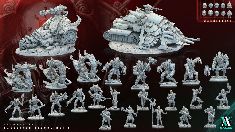 3D Printed Archvillain Games Sanguitor Nightspawn Crimson Skies - Sanguitor Bloodlines Bloodright - Anathema 28 32mm D&D (Online Only)