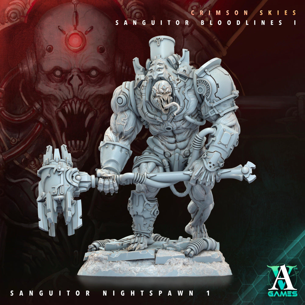 3D Printed Archvillain Games Sanguitor Nightspawn Crimson Skies - Sanguitor Bloodlines Bloodright - Anathema 28 32mm D&D (Online Only)