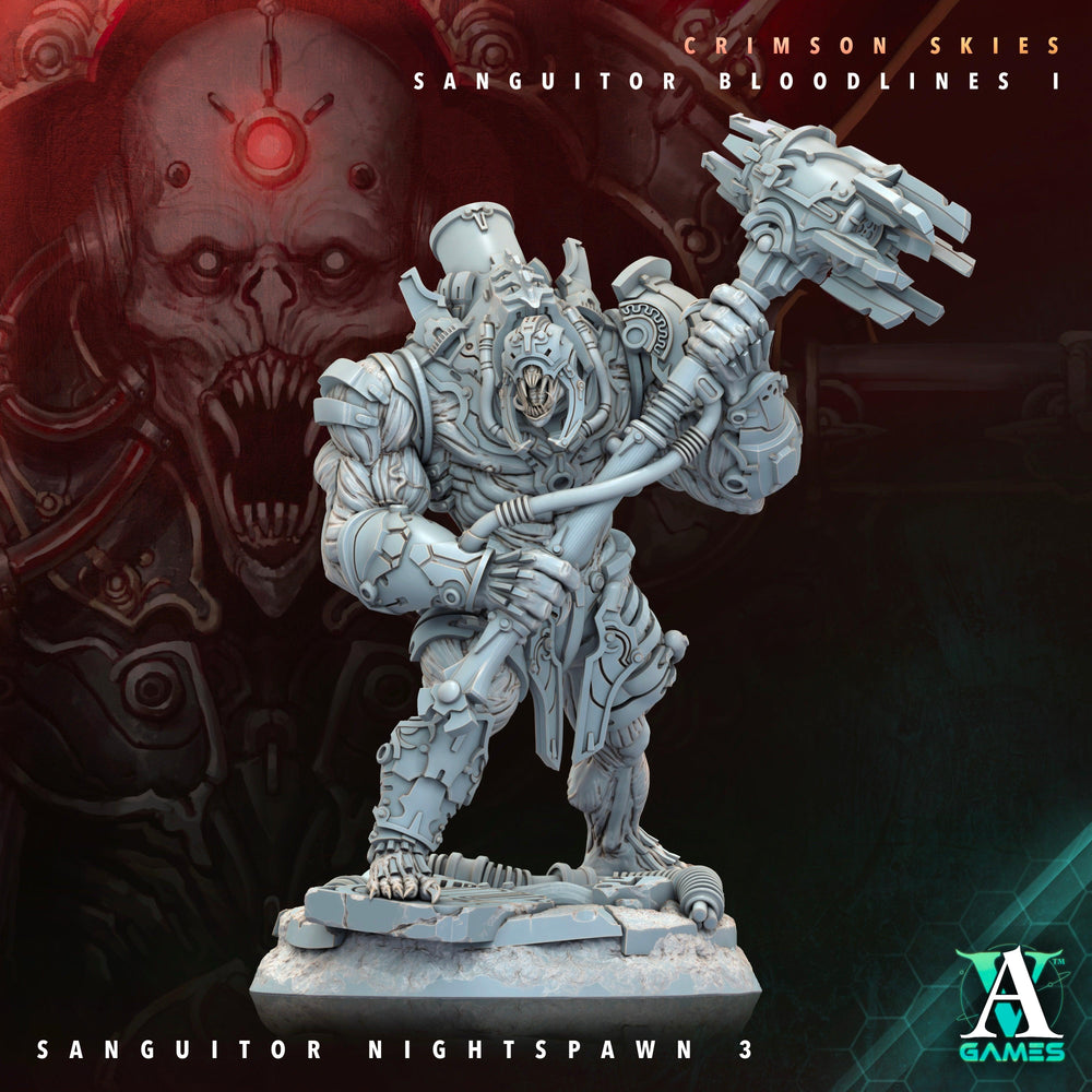 3D Printed Archvillain Games Sanguitor Nightspawn Crimson Skies - Sanguitor Bloodlines Bloodright - Anathema 28 32mm D&D (Online Only)