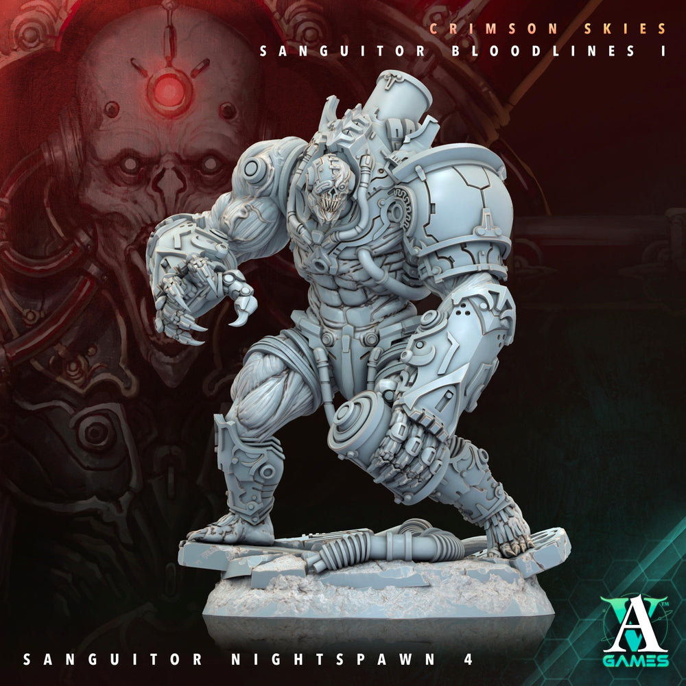 3D Printed Archvillain Games Sanguitor Nightspawn Crimson Skies - Sanguitor Bloodlines Bloodright - Anathema 28 32mm D&D (Online Only)