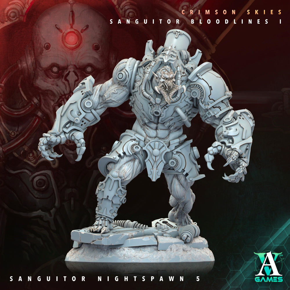 3D Printed Archvillain Games Sanguitor Nightspawn Crimson Skies - Sanguitor Bloodlines Bloodright - Anathema 28 32mm D&D (Online Only)