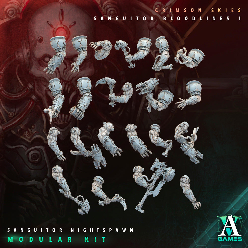 3D Printed Archvillain Games Sanguitor Nightspawn Crimson Skies - Sanguitor Bloodlines Bloodright - Anathema 28 32mm D&D (Online Only)