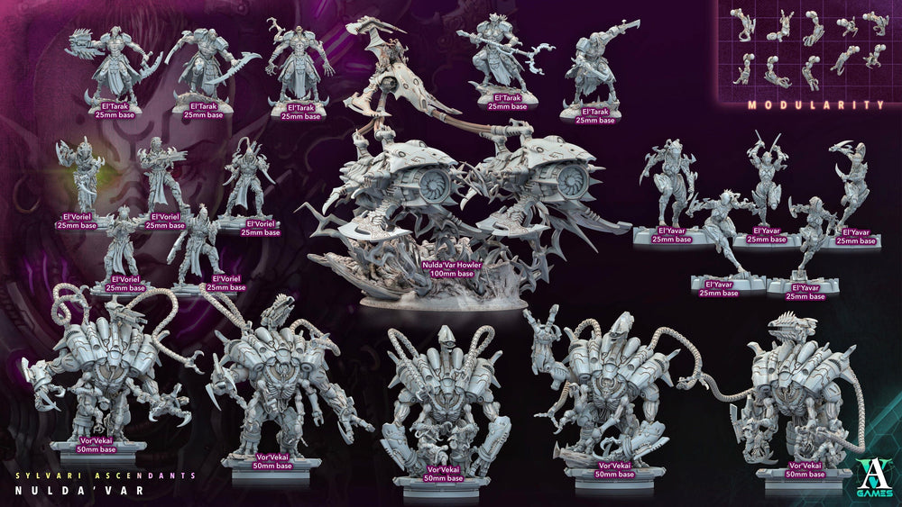 3D Printed Archvillain Games Sylvari Ascendants - Nulda Var Vor Vekai 28 32mm D&D (Online Only)