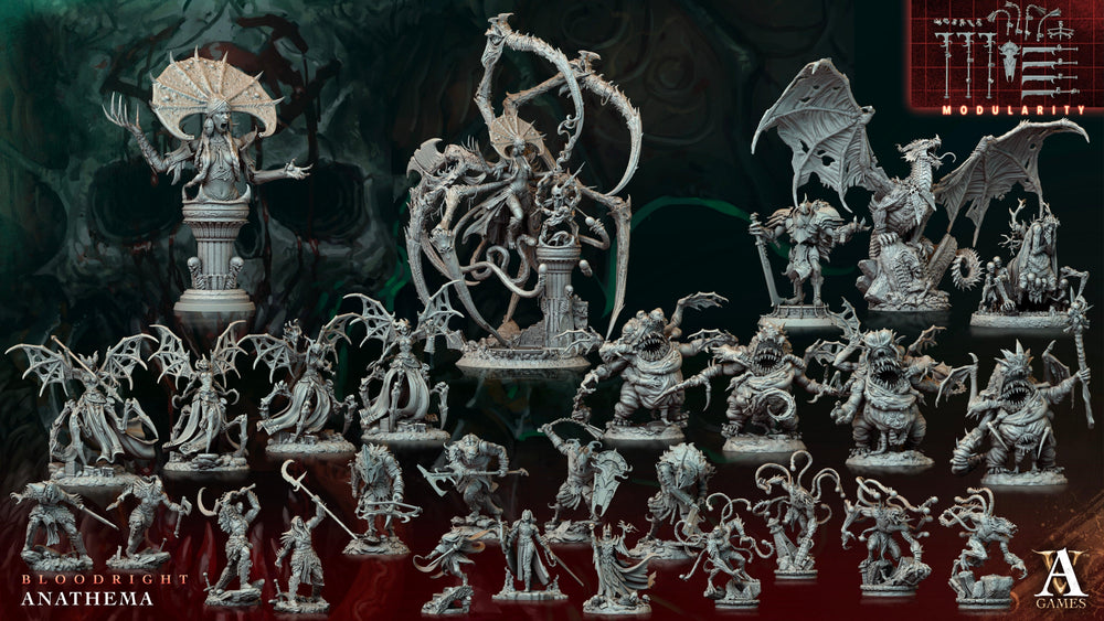 3D Printed Archvillain Games Voidblood Vestal Bloodright - Anathema 28 32mm D&D (Online Only)