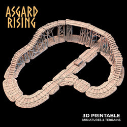 3D Printed Asgard Rising Advanced Dwarven Mines Underground Railroad 28mm - 32mm (Online Only)