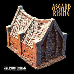 3D Printed Asgard Rising Cemetery Mausoleum 28mm-32mm Ragnarok D&D (Online Only)