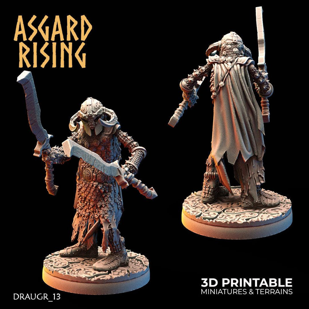 3D Printed Asgard Rising Draugr Barrow Guards Modular Set A 28 32 mm Wargaming DnD (Online Only)