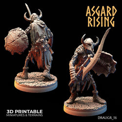 3D Printed Asgard Rising Draugr Barrow Guards Modular Set A 28 32 mm Wargaming DnD (Online Only)