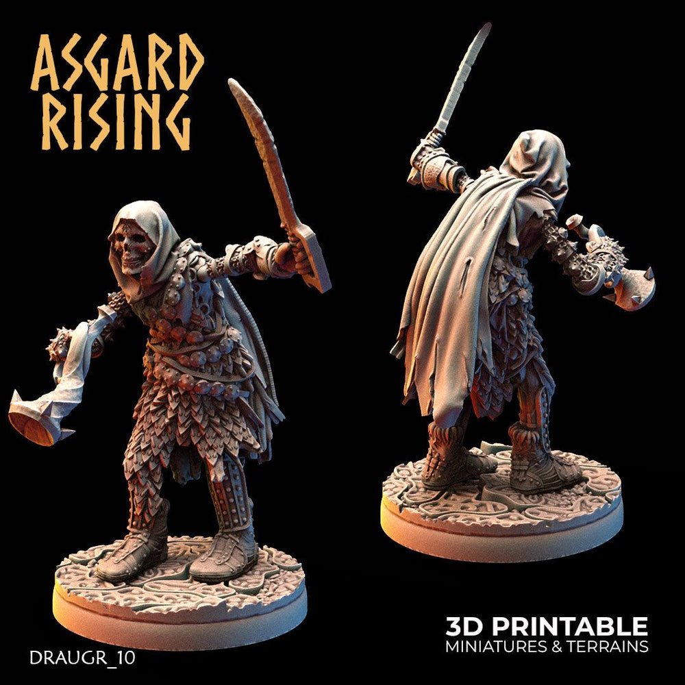 3D Printed Asgard Rising Draugr Barrow Guards Modular Set A 28 32 mm Wargaming DnD (Online Only)
