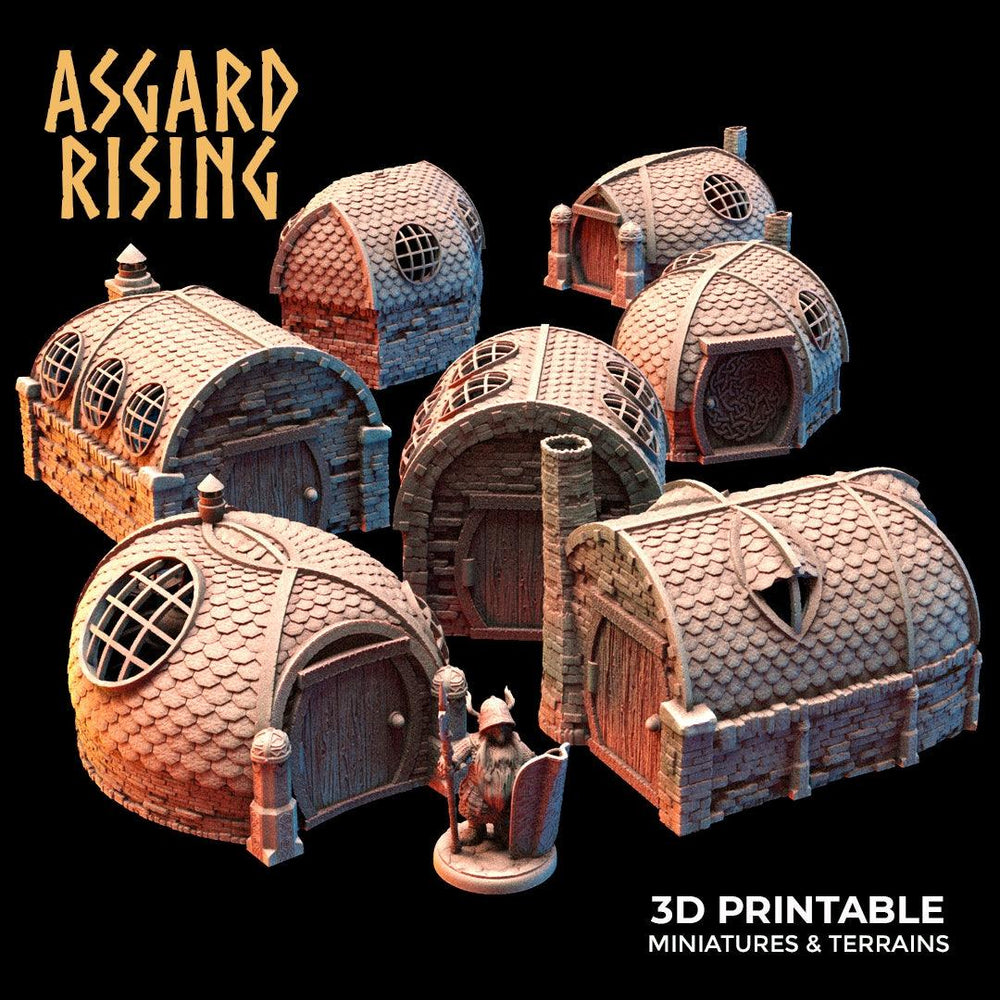 3D Printed Asgard Rising Dwarven Kingdom Houses Industrial Architecture 28mm - 32mm (Online Only)