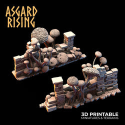 3D Printed Asgard Rising Fungi Ruins 28 32 mm Wargaming DnD (Online Only)