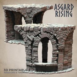 3D Printed Asgard Rising Stone Construction Ruins Ruined Modular Set 28mm - 32mm Ragnarok D&D (Online Only)