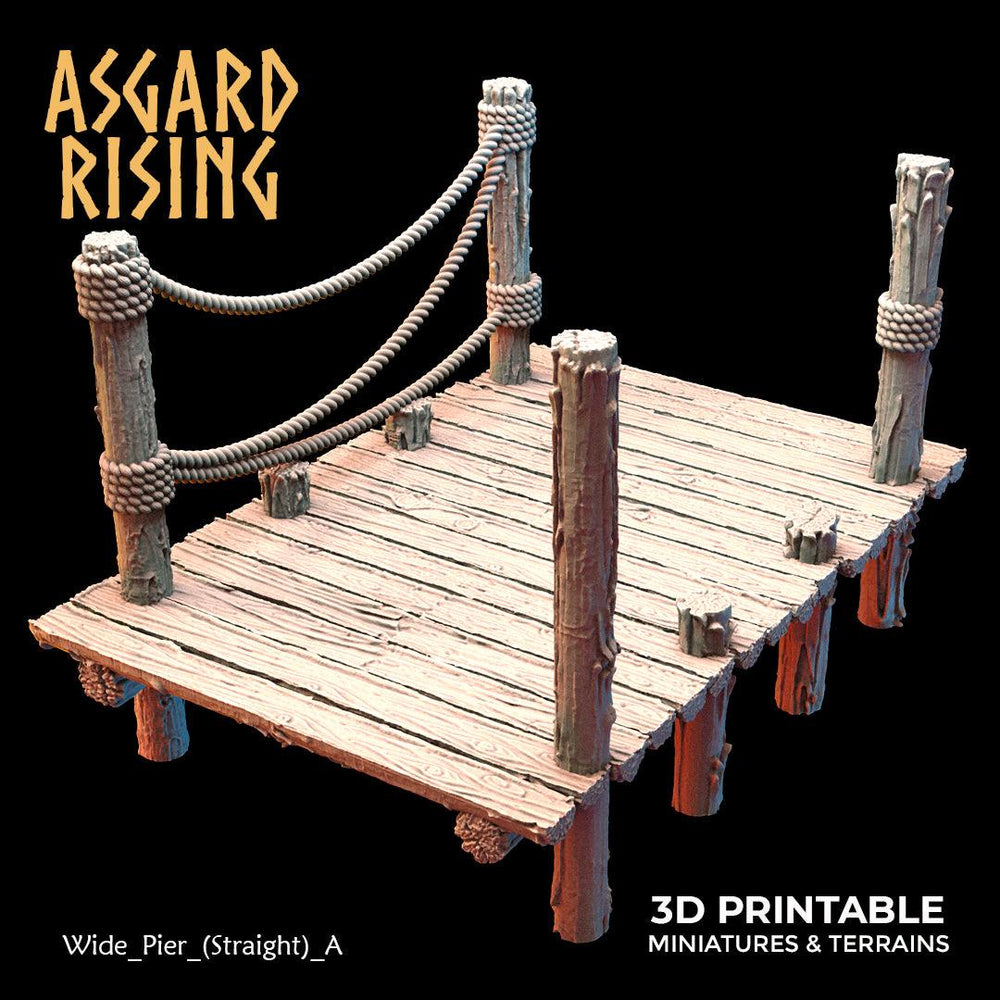 3D Printed Asgard Rising The Coastal Harbor Pier Set 28 32 mm Wargaming DnD (Online Only)