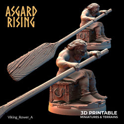 3D Printed Asgard Rising Viking Sailors Rowers 28 32 mm Wargaming DnD (Online Only)