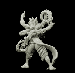 3D Printed Bestiary Vol. 4 Nafarrate - Agni Vedalken 32mm Ragnarok D&D (Online Only)
