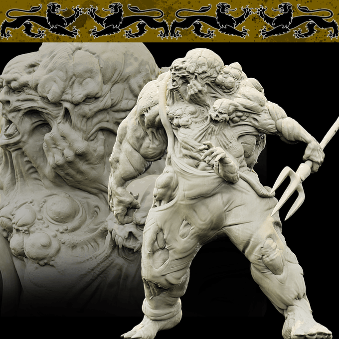3D Printed Bestiary Vol. 4 Nafarrate - Biir'zha Aberration 32mm Ragnarok D&D (Online Only)