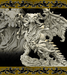 3D Printed Bestiary Vol. 4 Nafarrate - Frukag Forrest Dragon 32mm Ragnarok D&D (Online Only)