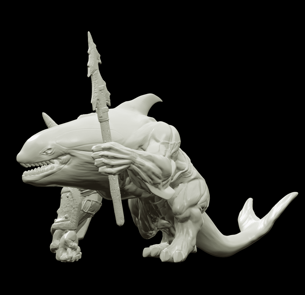 3D Printed Bestiary Vol. 4 Nafarrate - Jikax Killer Whale 32mm Ragnarok D&D (Online Only)
