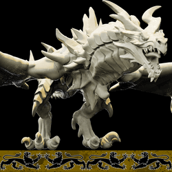3D Printed Bestiary Vol. 4 Nafarrate - Naigoith Red Dragon 32mm Ragnarok D&D (Online Only)