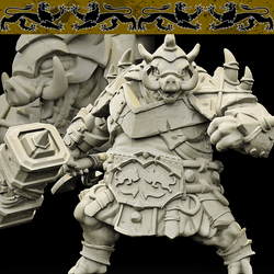 3D Printed Bestiary Vol. 4 Nafarrate - Wereboar 32mm Ragnarok D&D (Online Only)