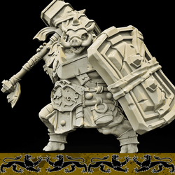 3D Printed Bestiary Vol. 4 Nafarrate - Wereboar 32mm Ragnarok D&D (Online Only)