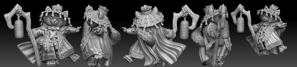 3D Printed Bestiary Vol. 5 Nafarrate Danzaburou - 32mm Ragnarok D&D (Online Only)
