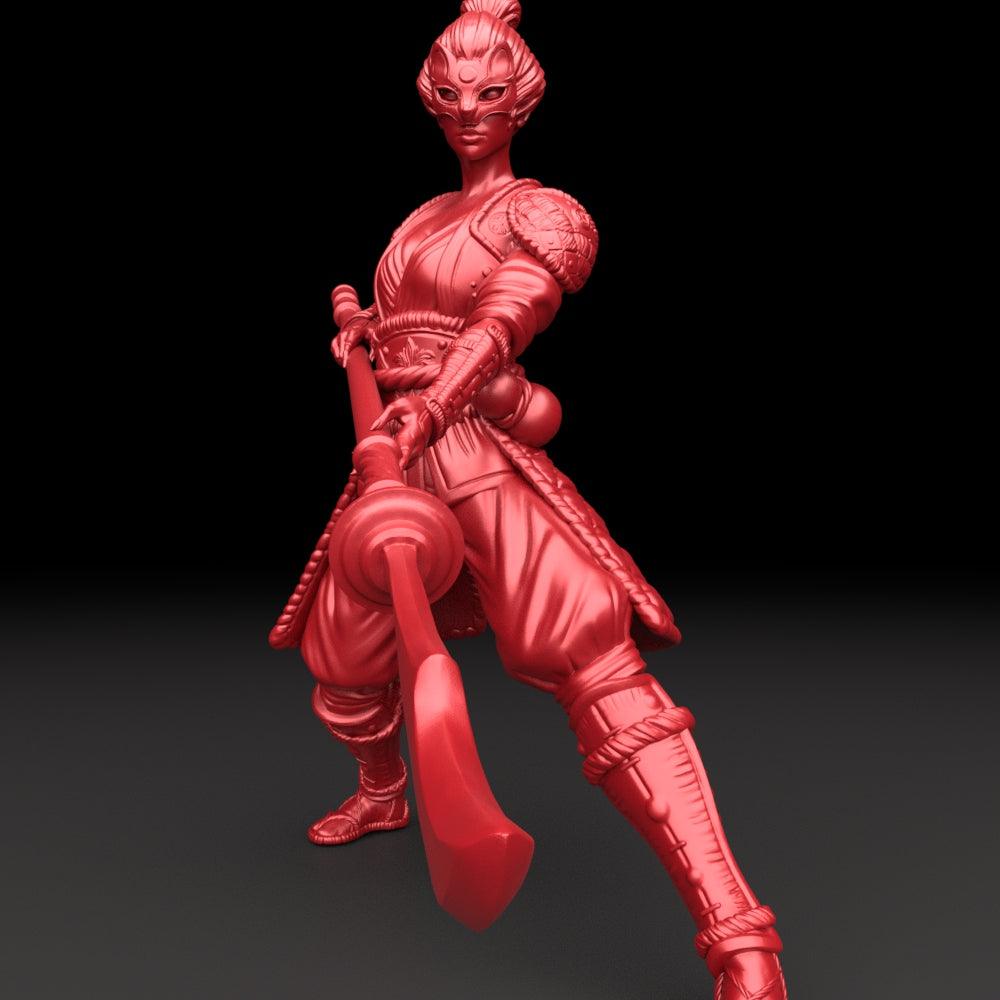 3D Printed Bestiary Vol. 5 Nafarrate - Lightweight Samurai 32mm Ragnarok D&D (Online Only)