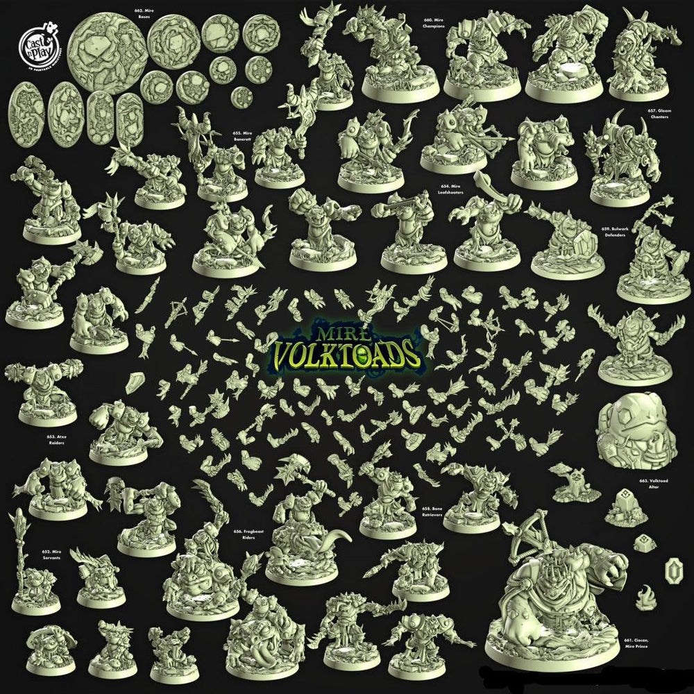 3D Printed Cast n Play Atxe Raiders Mire Volktoads Set 28mm 32mm D&D (Online Only)