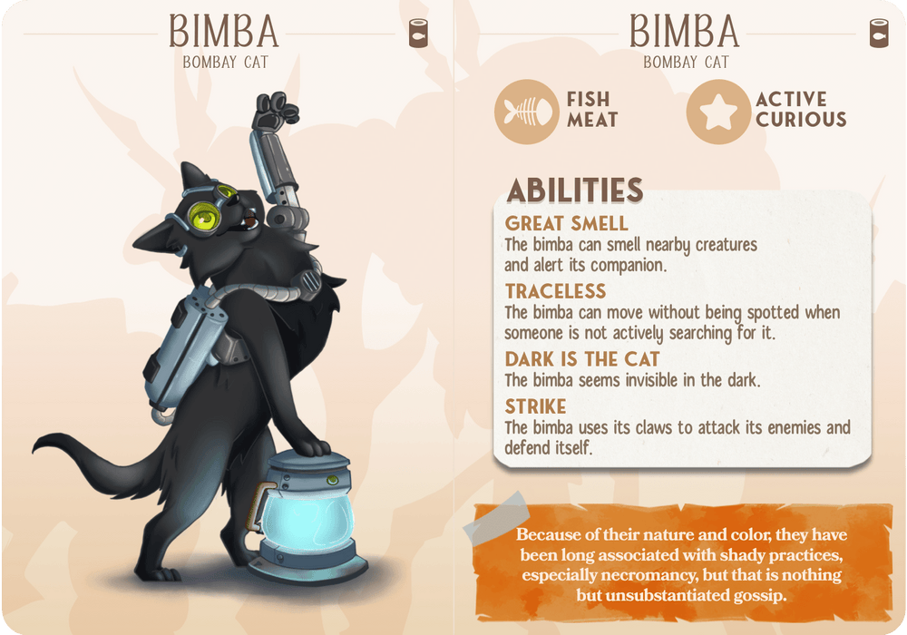 3D Printed Cast n Play Bimba - Bombay Cat Companions 28mm 32mm D&D (Online Only)