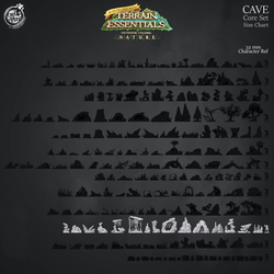 3D Printed Cast n Play Cave Core Terrain Set Terrain Essentials Nature 28mm 32mm D&D (Online Only)
