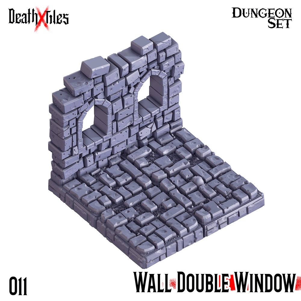 3D Printed Cast n Play Death x Tiles - Straight Walls Set 28mm 32mm D&D (Online Only)